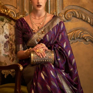 Purple Banarasi Bloom