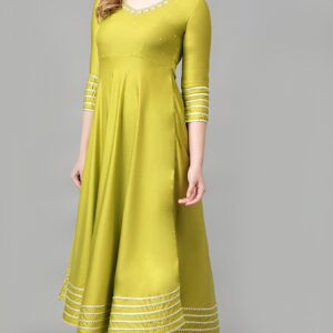 Women's Rayon solid Embroidered Kurta Pant and Dupatta Set