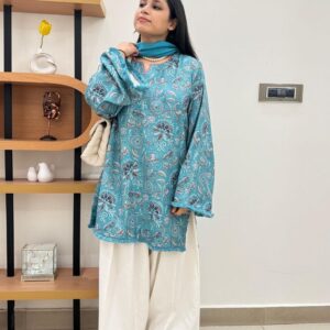 Jaipuri Cotton Straight Printed Kurta Pant Suit Set