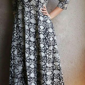 Bule Floral Printed Kurta