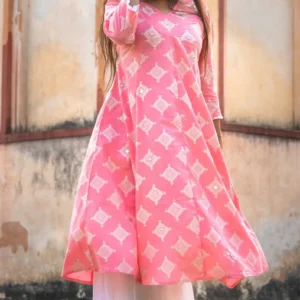 Pink Zari Zeal Kurti