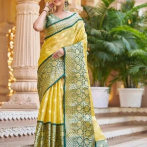 Yellow Banarasi Bloom