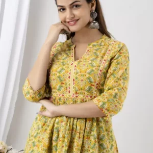 Women’s Cotton Printed Handwork Top