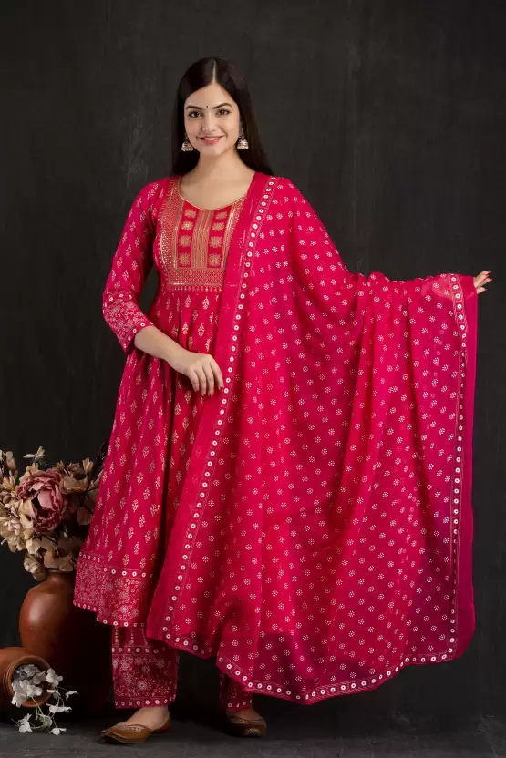 Women’s Rayon Printed Embroidery Kurta