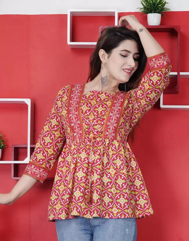 Women’s Cotton Printed Top - Image 5