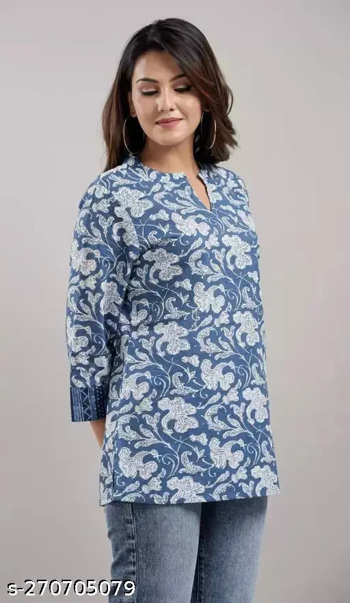 Women’s Cotton Printed Top - Image 2