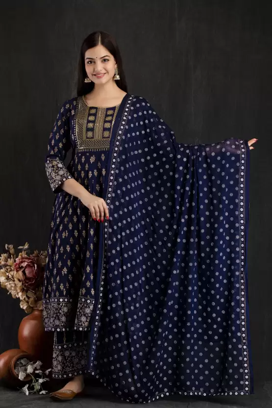 Women’s Rayon Printed Embroidery Kurta - Image 2