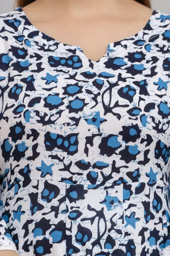 Women’s Rayon Printed Anarkali Kurta Pant and Dupatta Set - Image 4