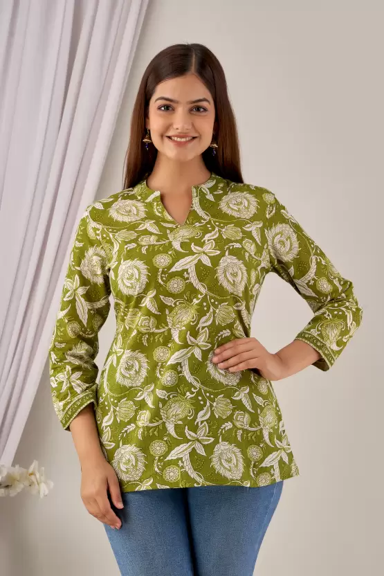 Women’s Cotton Printed Top - Image 4