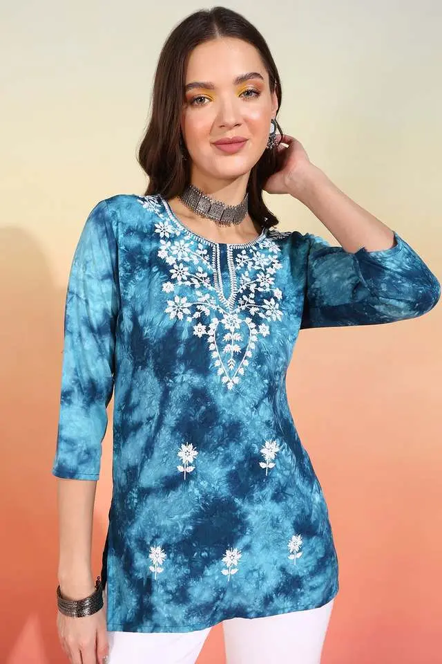 Women’s Rayon Embroidered Top - Image 2