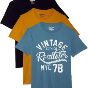 3-PACK OF Men's Printed Round Neck T-Shirt