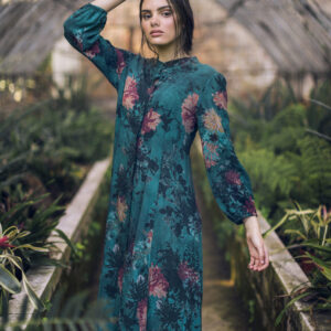 Dark Purple Straight Cotton Kurta with Printed Side Panels